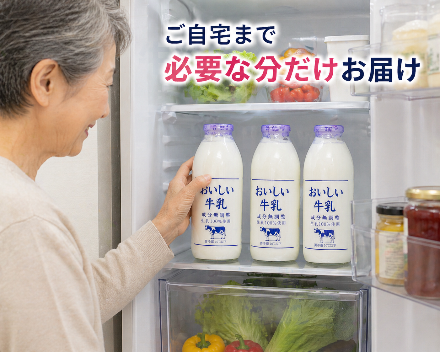 ご自宅まで必要な分だけお届け